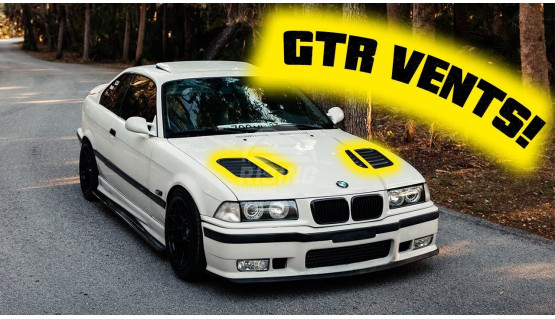 Bonnet gills Vorsteiner style for BMW 3-Series E36 E46 M3 | Hood Vents GTR | 1990-2003