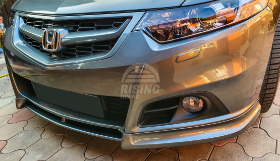 Front bumper splitter & fangs for Modulo Acura TSX | Honda Accord 8 CU | CU1 CU2 CW1 CW2 | 2008-2014