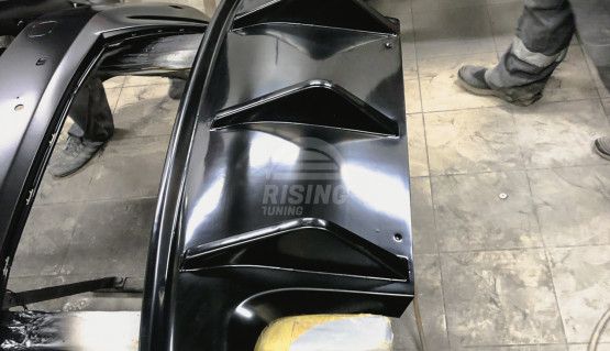 PARSAN rear bumper diffuser for BMW X6 M E71 | 2009-2014