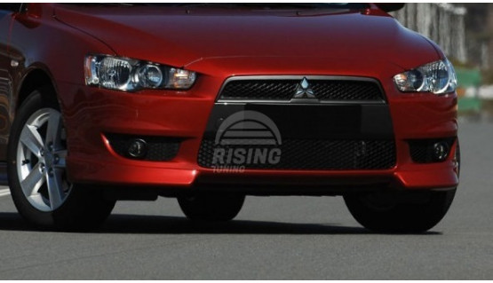 Front Fangs for Mitsubishi Lancer X 2007 - 2012 bumper lip spoiler Evo style body kit