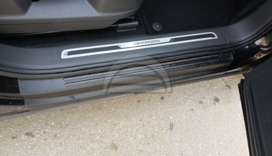 Door Sill Trim for VW Tiguan 16-20 Volkswagen Threshold Plates Protector Cover