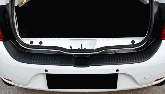 Rear bumper trim for Renault Sandero 2gen 2012-2019 plate sill protector cover